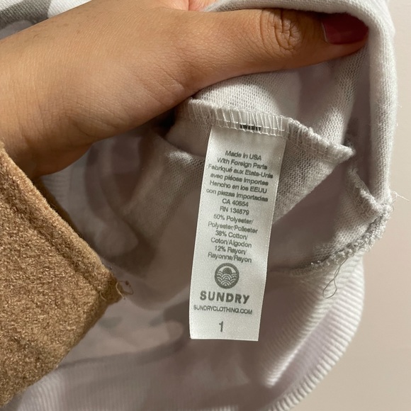 Sundry Evereve Camo Short Sleeve Sweatshirt Sz Small - Picture 4 of 5